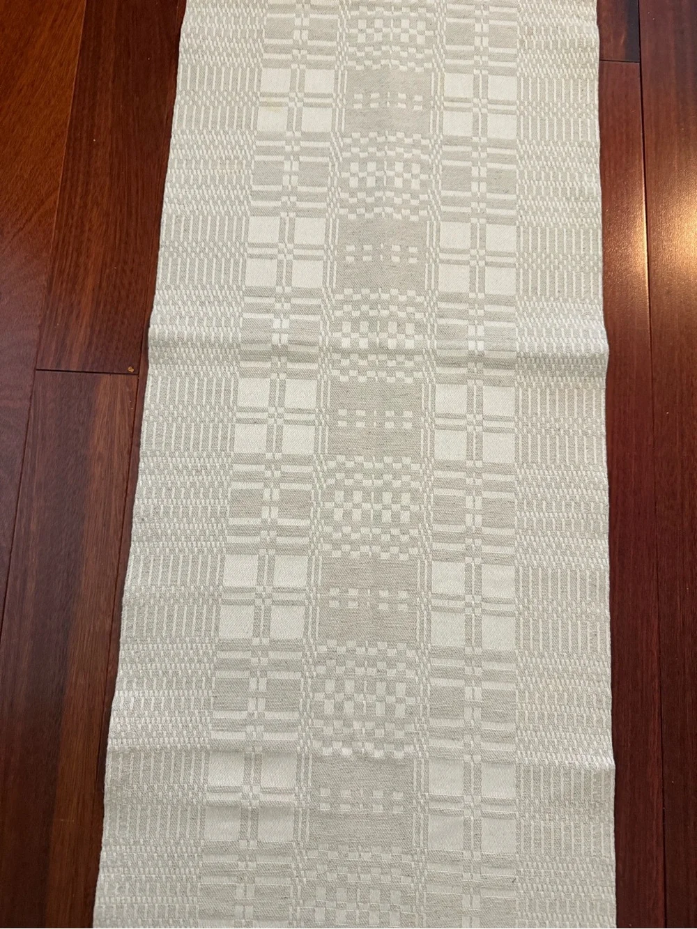 Turkish Cotton Table Runner Woven Cotton Fringed Elegant Pattern